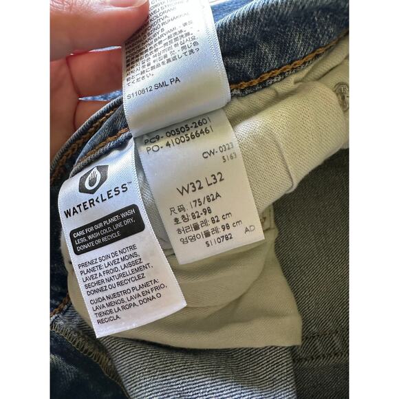 Levi's 505 Straight Regular Fit Dark Wash Jeans Size 32x32 - Picture 3 of 7